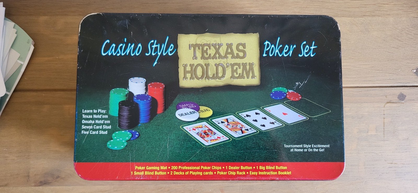 Texas Hold'em Poker Set - Casino Stijl, Vijf spelers of meer, Ophalen of Verzenden, Gebruikt, Onbekend