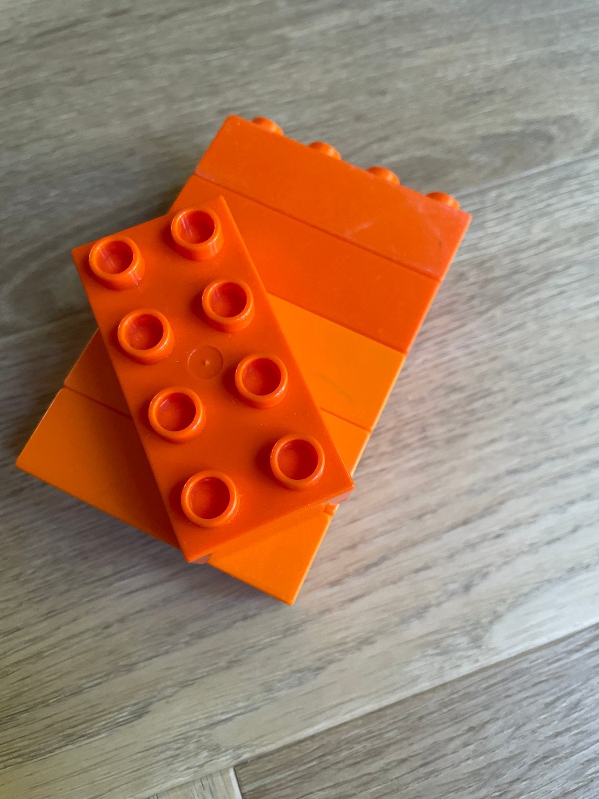 Lego Duplo blokjes oranje met 8 noppen, Ophalen of Verzenden, Gebruikt, Losse stenen, Duplo