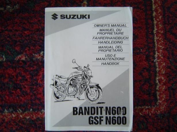 Suzuki GSF N600 Bandit 600 1994 motorfiets handleiding, Motoren, Handleidingen en Instructieboekjes, Ophalen of Verzenden, Suzuki
