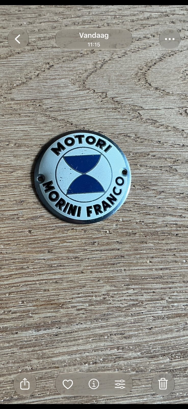MORINI FRANCO EMBLEEM VOOR OP TYPHOON MOTORBLOK, Ophalen of Verzenden, Zo goed als nieuw, Blok, Overige merken
