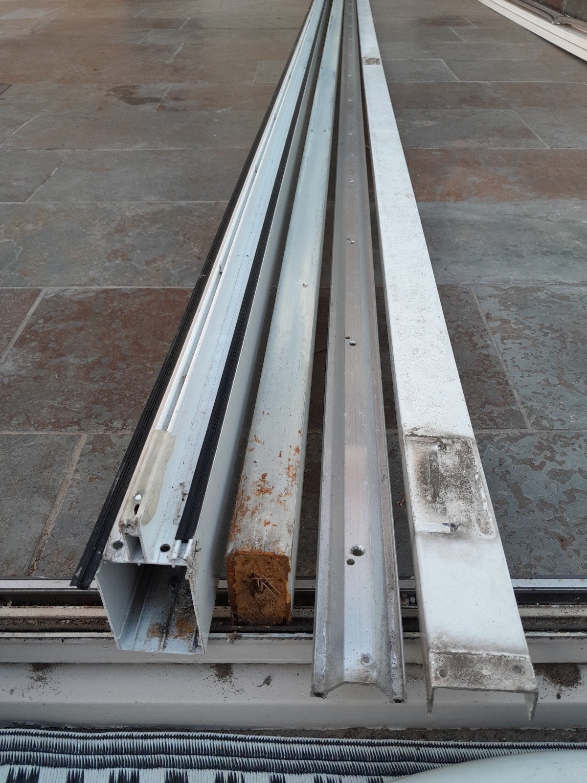 6 Aluminium profielen voor raam of serre, Gebruikt, Minder dan 80 cm, Overige typen, 160 cm of meer