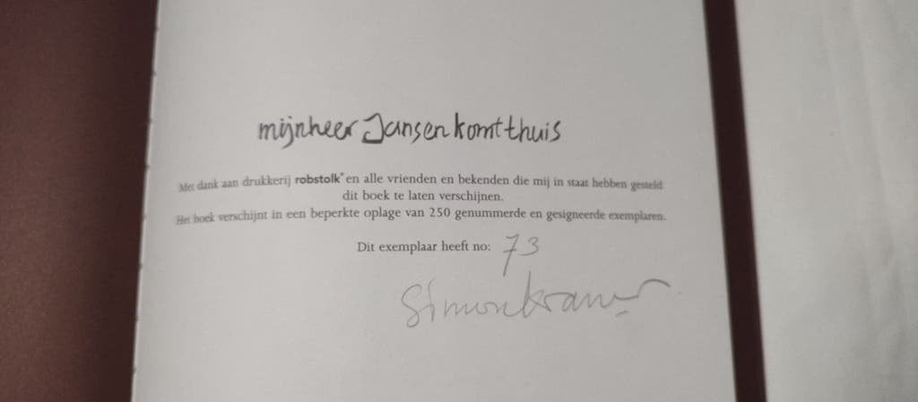 SIMON KRAMER - Meneer Jansen komt thuis - Zeer fraai exempla, Ophalen of Verzenden, Zo goed als nieuw, Schilder- en Tekenkunst