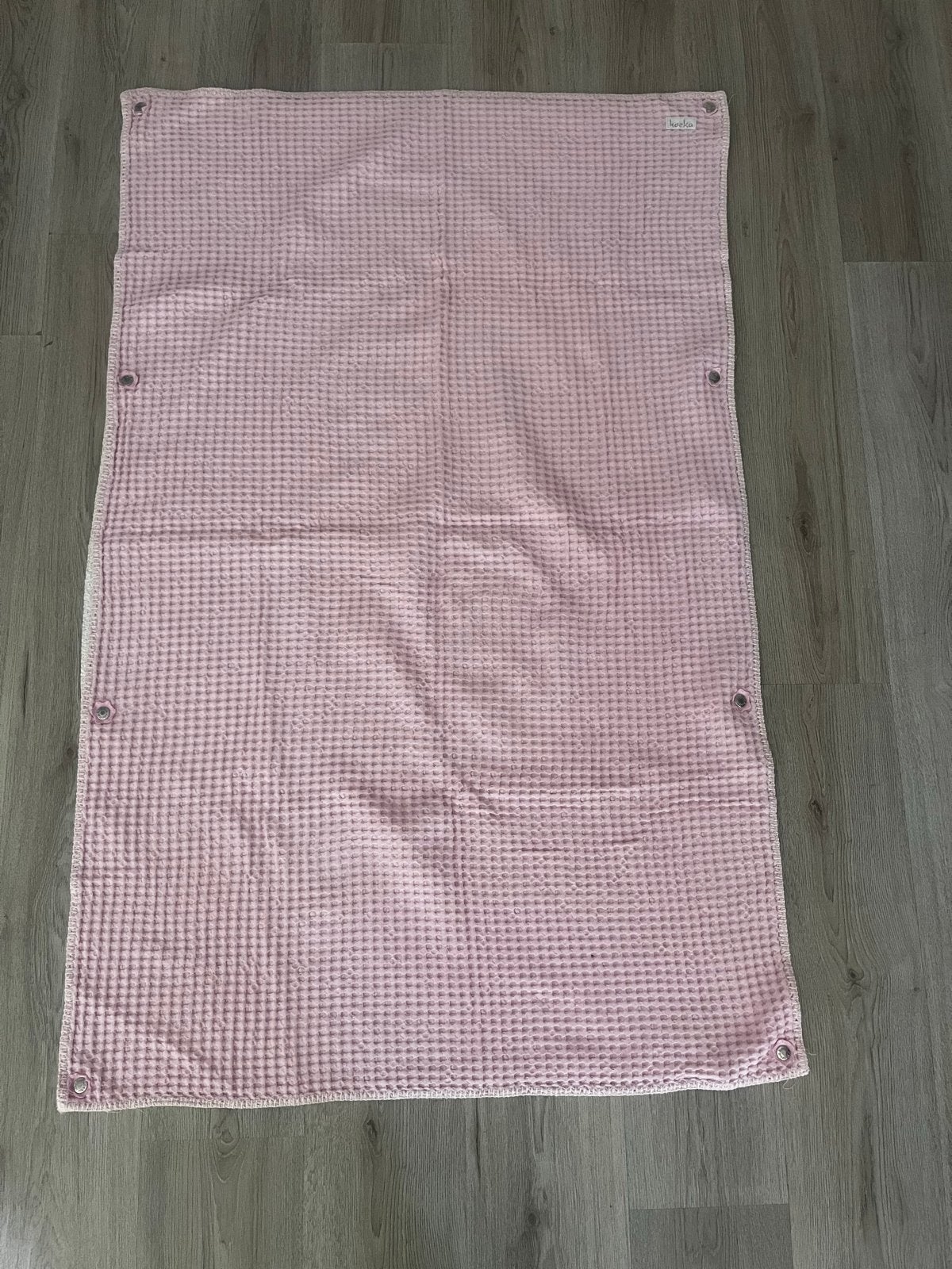 Koeka deken en voetenzak roze en wit, Ophalen, Gebruikt, Koeka, Gevoerd