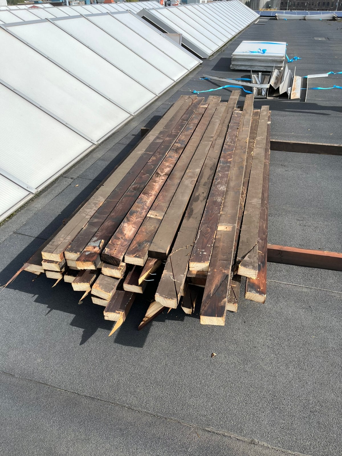 Houte balken, Tuin en Terras, Ophalen, Zo goed als nieuw, 250 cm of meer, Balken