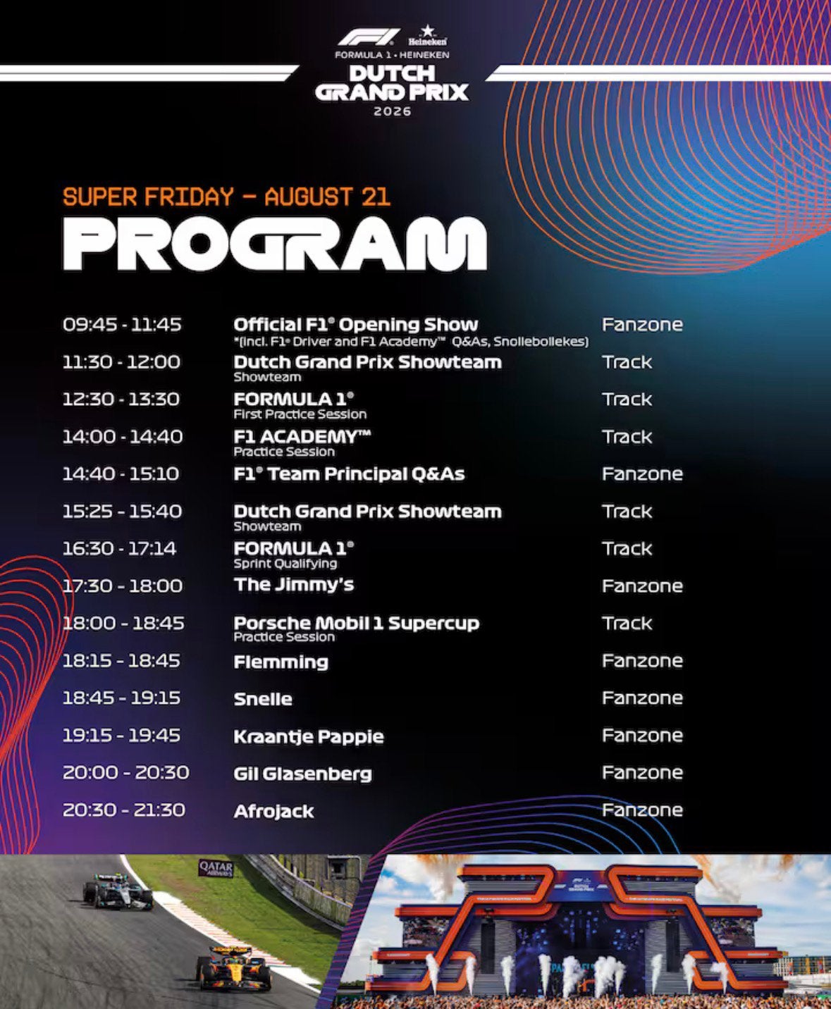 2 Tickets voor Super Friday GP Zandvoort!, Twee personen, Augustus