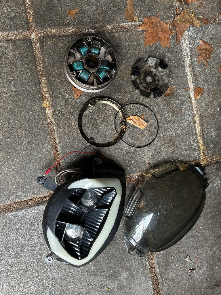 Piaggio zip booskijker koplamp en tellerglas smoke, Ophalen, Gebruikt, Koplamp, Piaggio