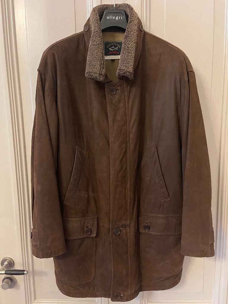 Paul & Shark Lammy Coat Winter Jack jas XL Suede, Kleding | Heren, Jassen | Winter, Bruin, Maat 56/58 (XL), Ophalen of Verzenden
