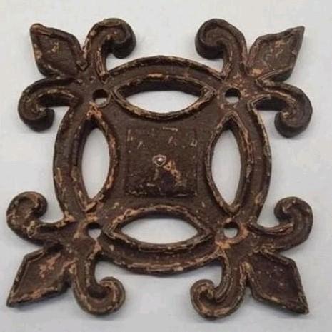 Gietijzer ornament franse lelie. 14 cm x 14 cm, Ophalen of Verzenden