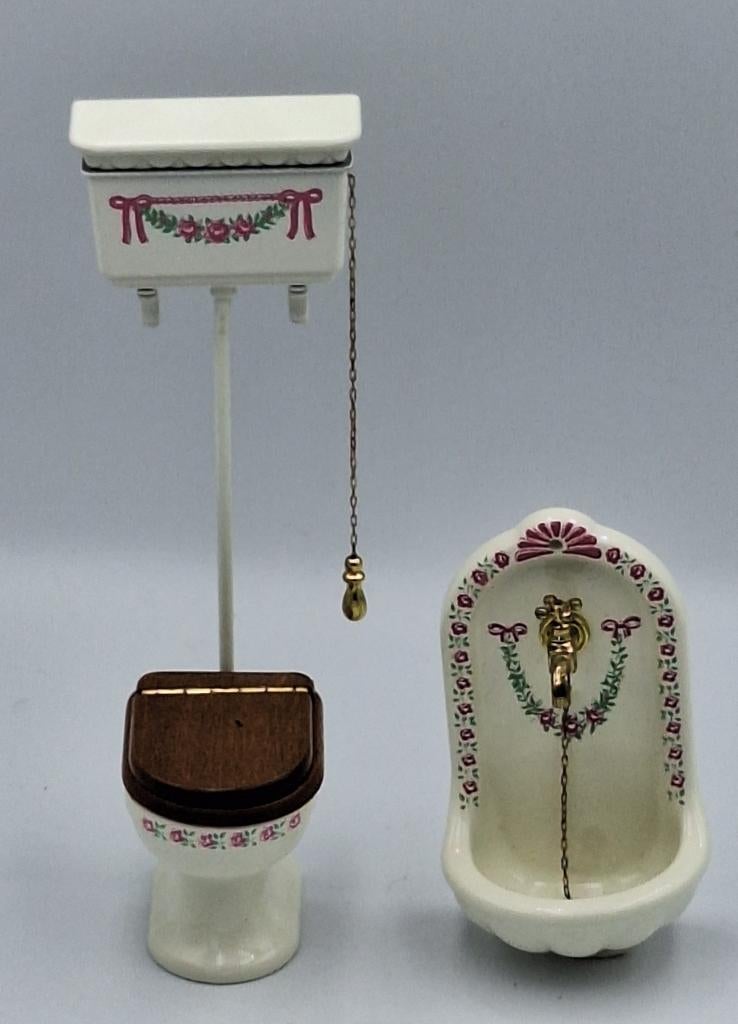 WC en wasbak Bodo Hennig poppenhuis, Ophalen of Verzenden, Zo goed als nieuw, Poppenhuis