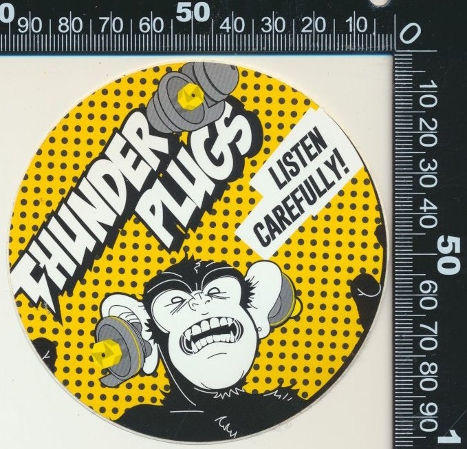 Sticker: Thunder Plugs - Listen carefully, Ophalen of Verzenden, Zo goed als nieuw, Bedrijf of Vereniging