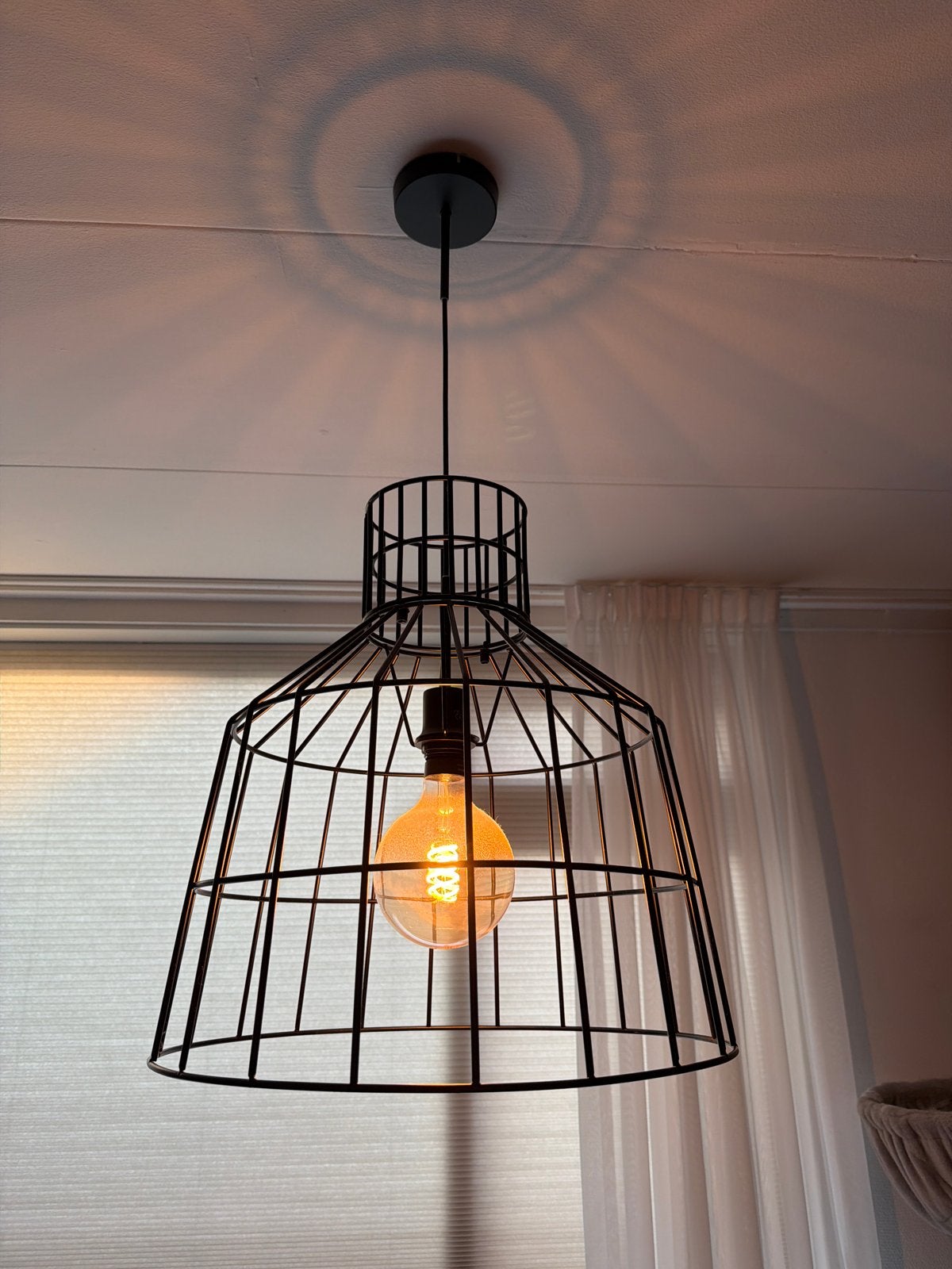 Hanglamp Ishani - Industrieel Design Metaal Ø47x50 cm, Huis en Inrichting, Ophalen, Nieuw, Metaal, E27 (groot)