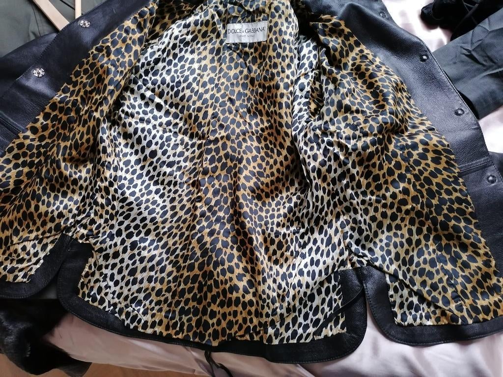 Dolce & Gabbana leer, M, nieuw, zwart, D&G, Dolce&Gabbana, Maat 38/40 (M), Dolce & Gabbana, Zwart, Nieuw