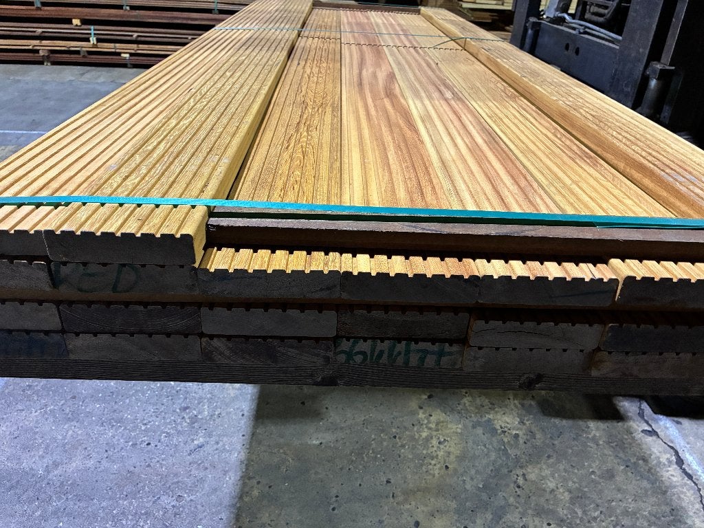 Vlonderplanken-planken-Schutting-Hardhout-Guariuba-35x143mm, Ophalen, Nieuw, Hout