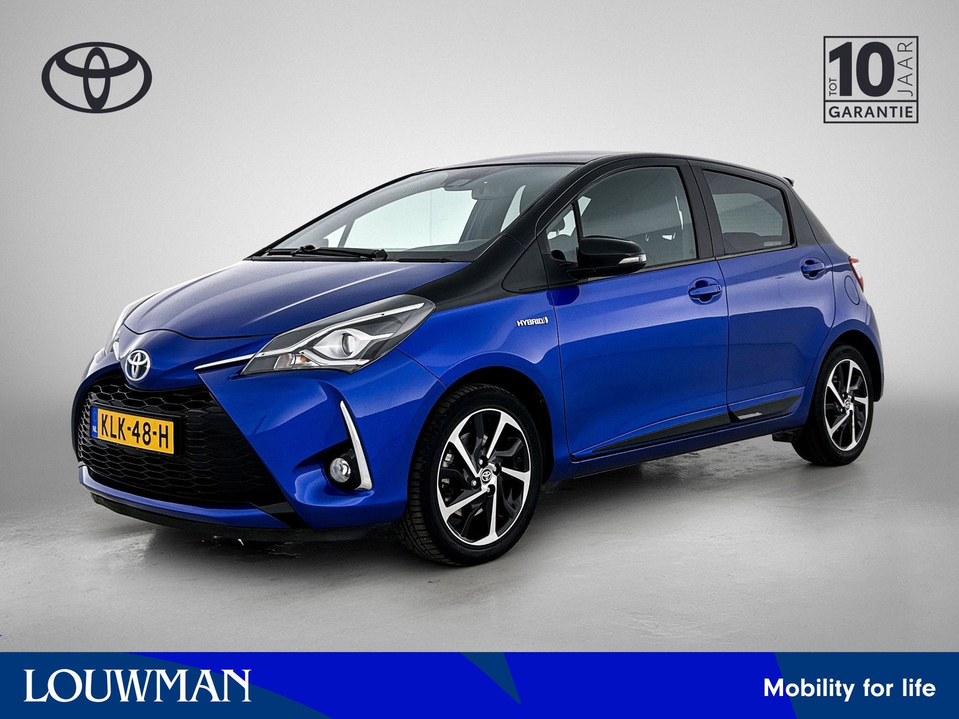 Toyota Yaris 1.5 Hybrid Bi-Tone Plus | Apple Carplay/Android, Auto's, 12 maanden, Gebruikt, 4 cilinders, Blauw
