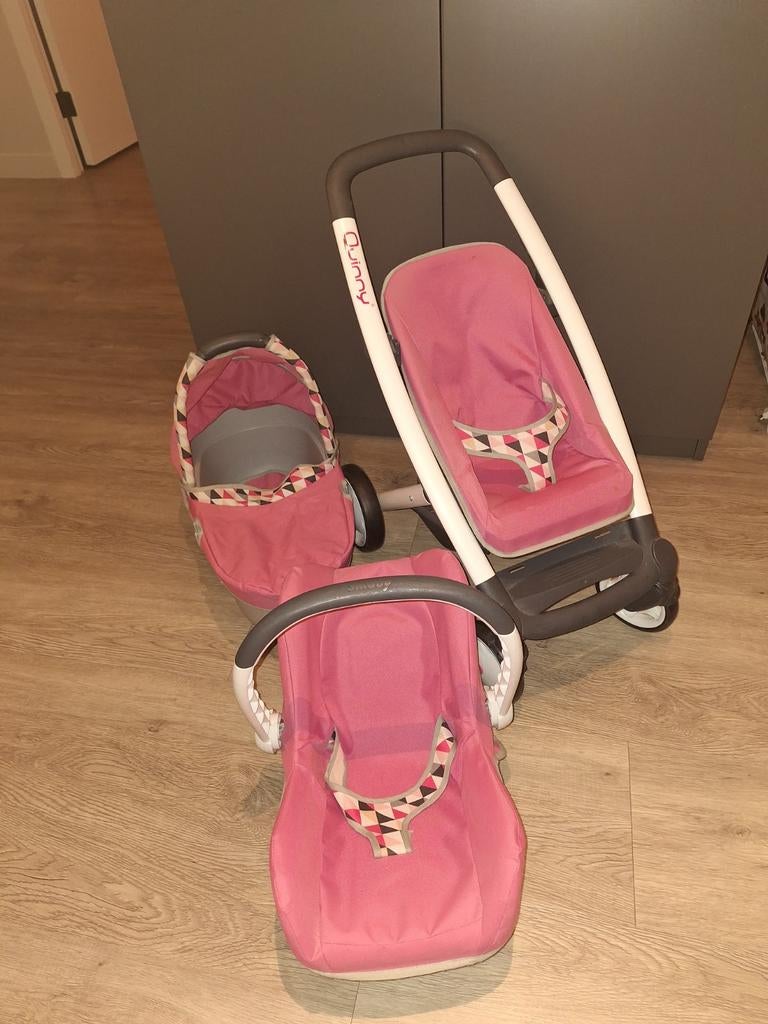 Quinny poppenwagen set met reiswieg en autostoeltje, Gebruikt, Met autostoeltje, Quinny, Ophalen