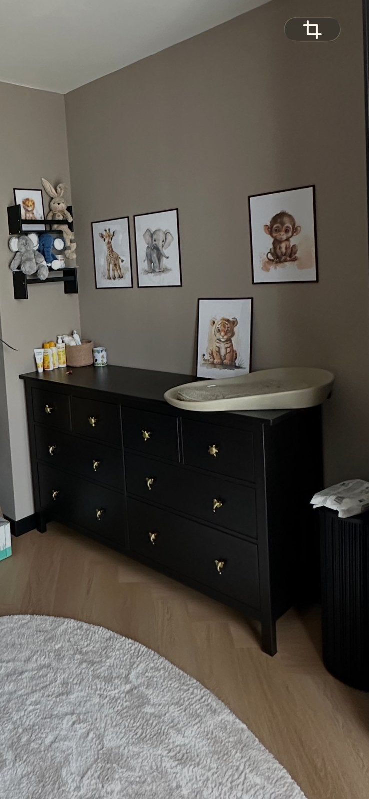 IKEA HEMNES Commode met gouden dierknoppen, Ophalen, Zo goed als nieuw, 25 tot 50 cm
