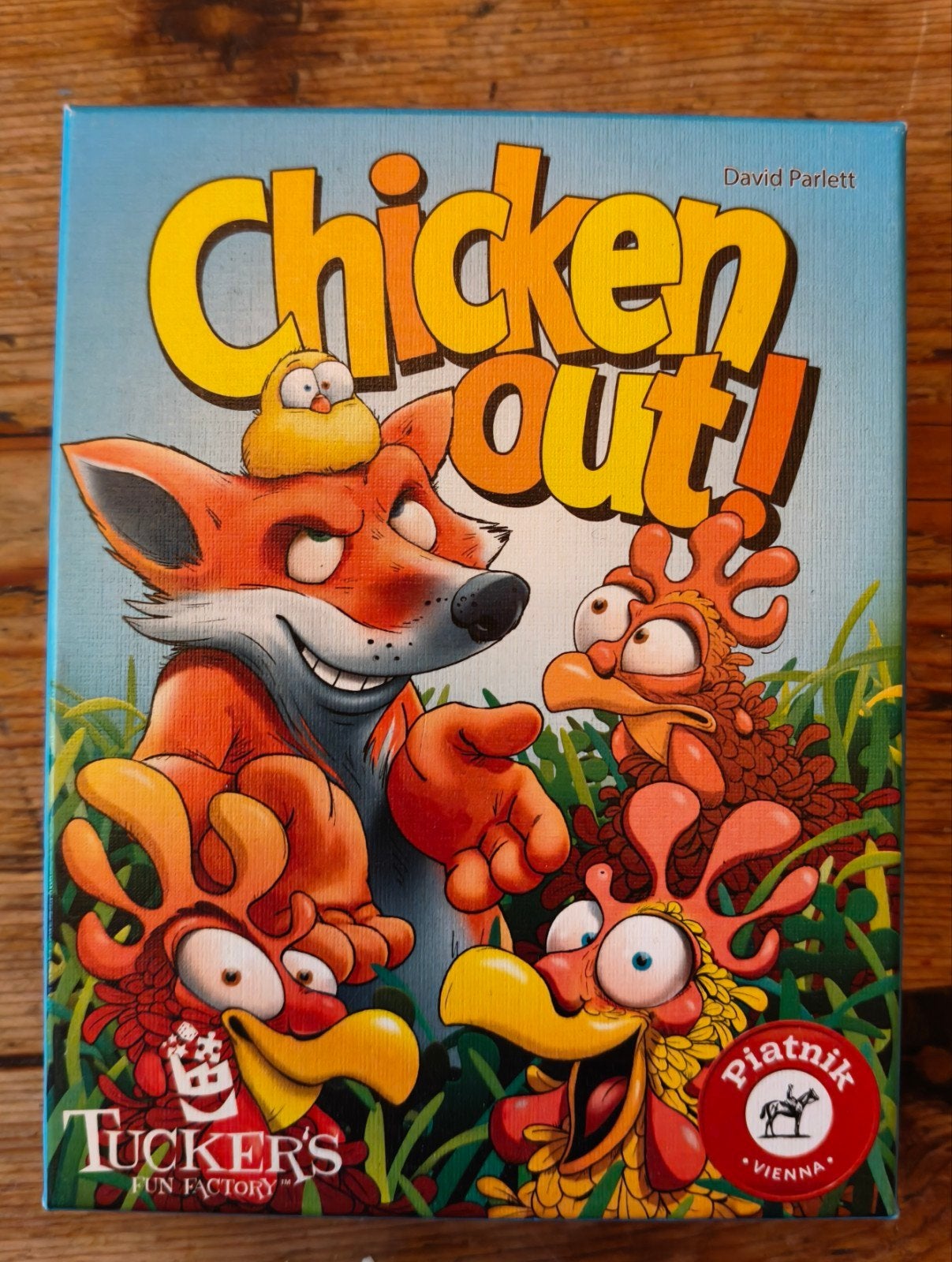 Chicken Out!, Drie of vier spelers, Ophalen of Verzenden, Zo goed als nieuw, Tucker's Fun Factory