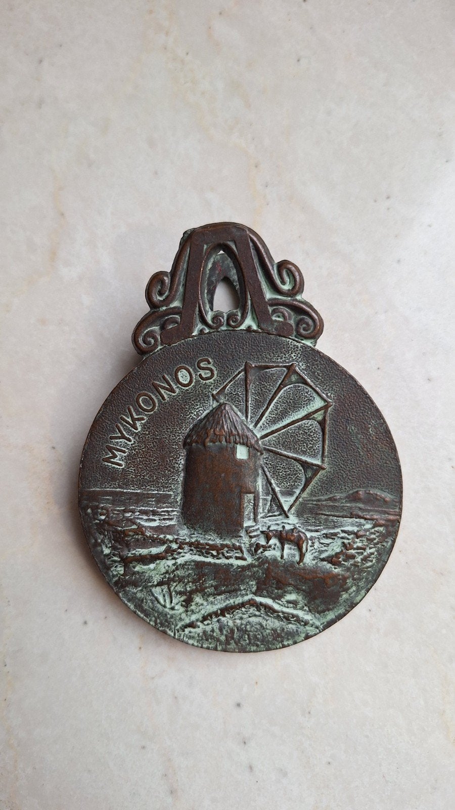vintage Mykonos paperclip 8x6 cm, Verzamelen, Ophalen