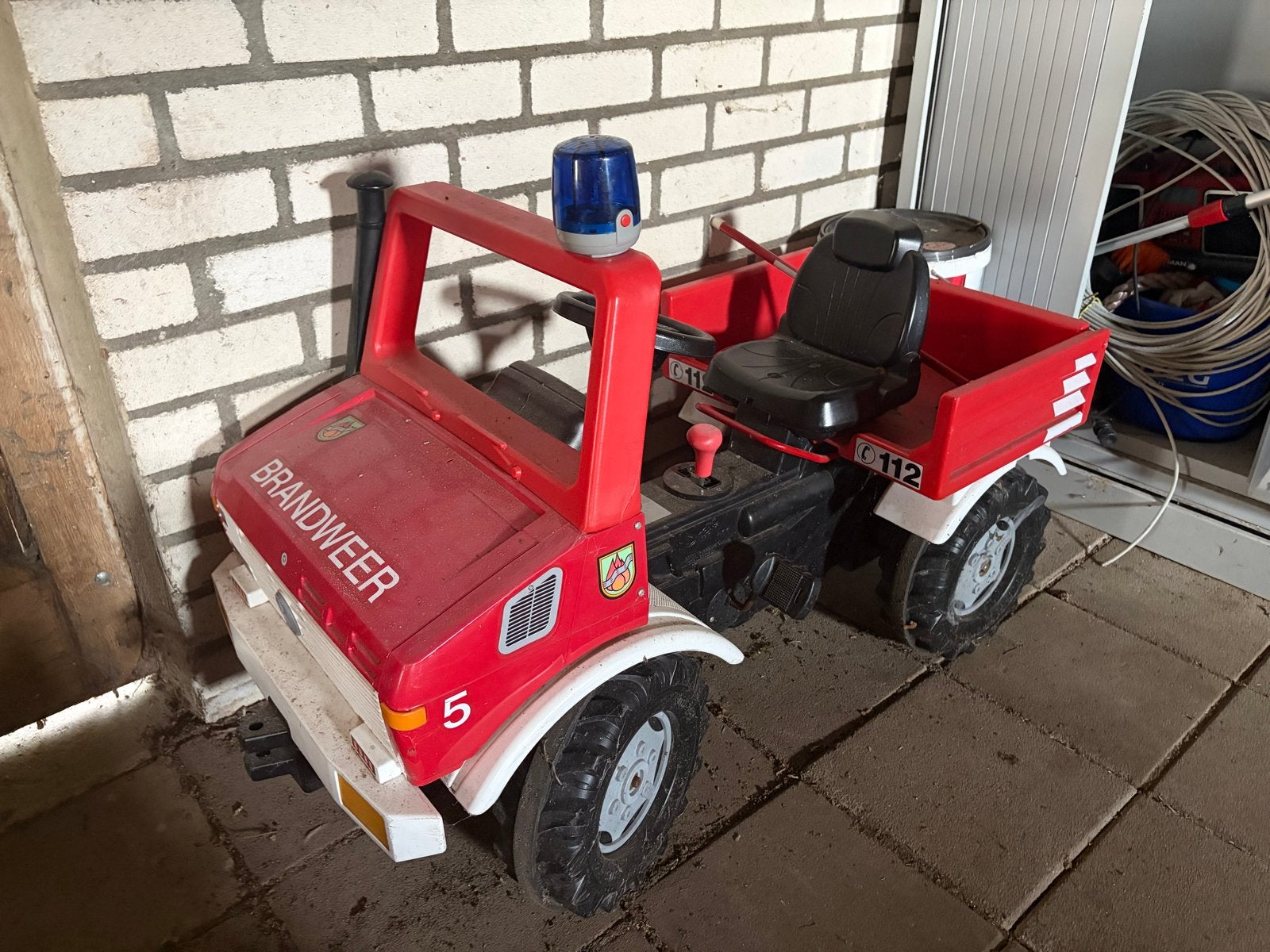 Brandweer trapauto voor kinderen, Ophalen, Gebruikt