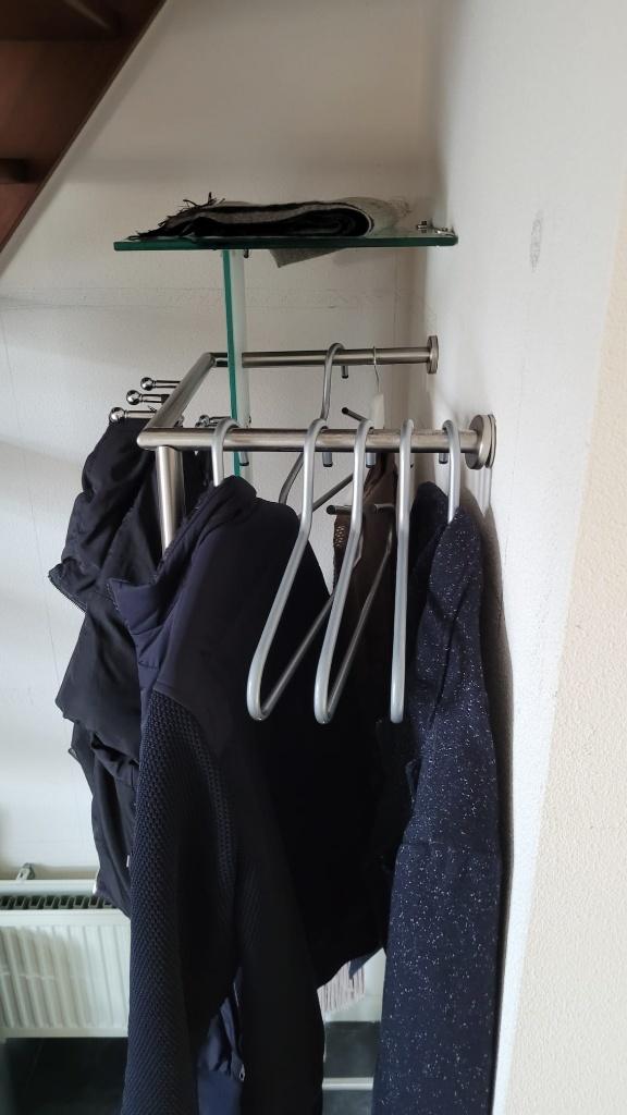 RVS kapstok, Huis en Inrichting, Woonaccessoires | Kapstokken, 200 cm of meer, Ophalen, Wandkapstok, Glas