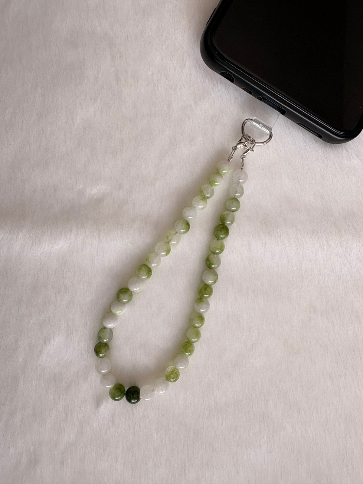 Groene Peridoot telefoonkoord Classic – 6 mm – 22 cm, Telecommunicatie, Mobiele telefoons | Toebehoren en Onderdelen, Ophalen of Verzenden