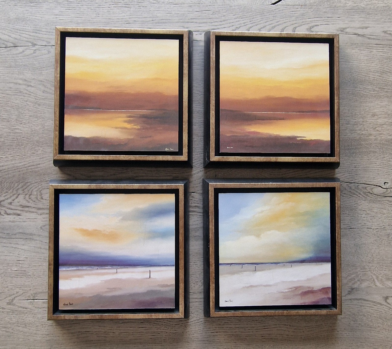 4 Luiken door Hans Paus - Abstracte Landschappen, Ophalen