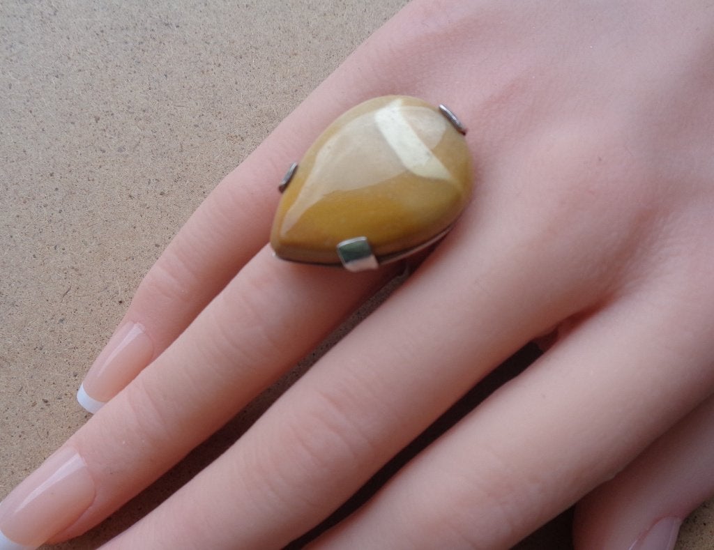 zilveren ring met mooie agaat steen [1104], Verzenden, Met edelsteen, Dame, Zilver