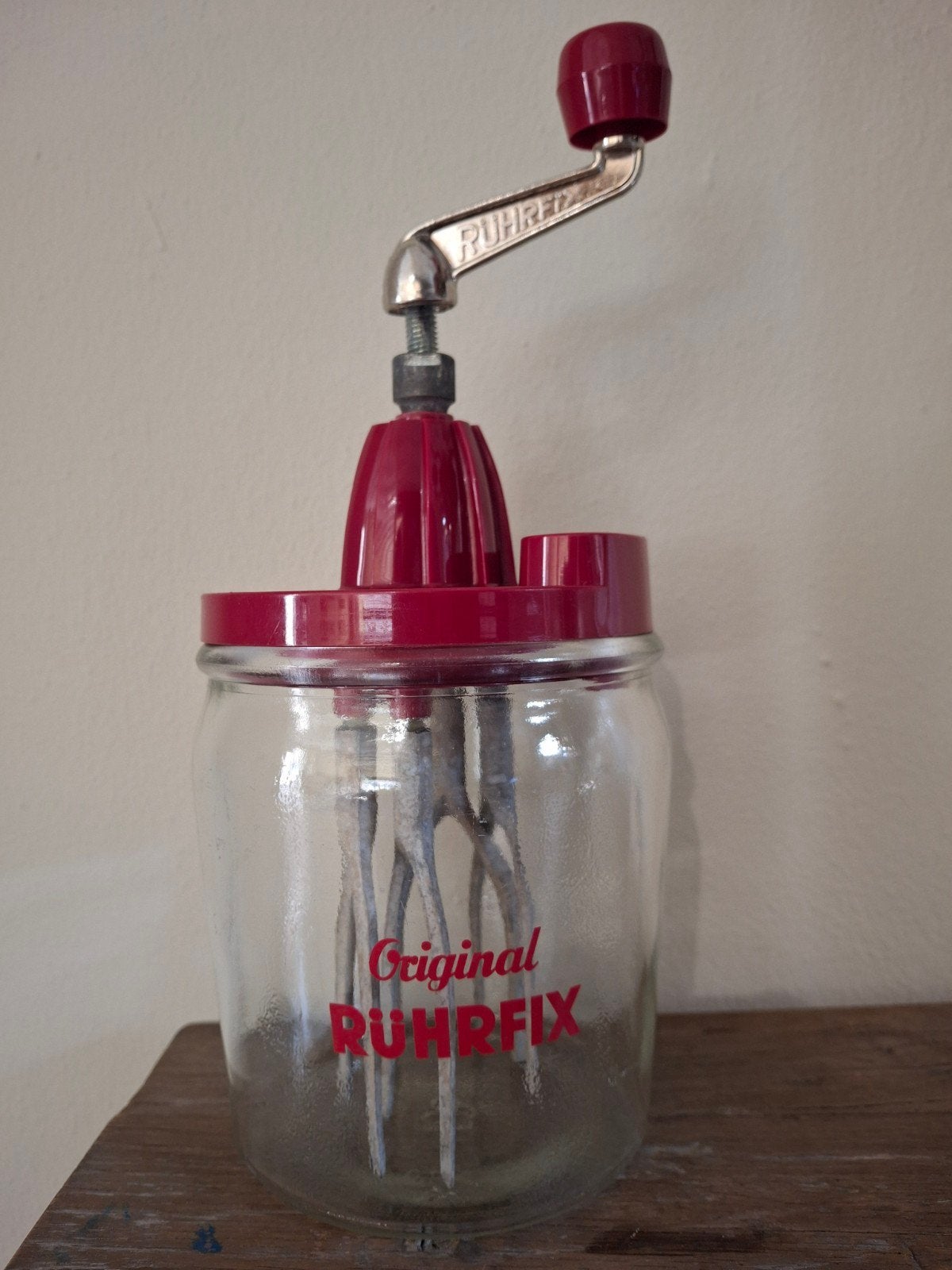 Vintage Original Ruhrfix Handmixer met Glazen Pot, Ophalen of Verzenden