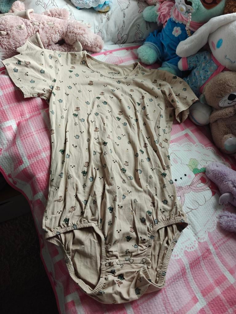 Abdl ddlg romper met cottage core print maat S-M, Verzenden, Gebruikt