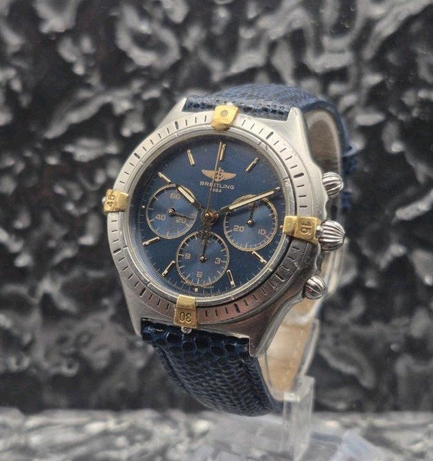 Breitling Callisto Ref. 80520-D Blue Chronograaf Lemania1873, Breitling, Polshorloge, Info@breitling.com, Leer