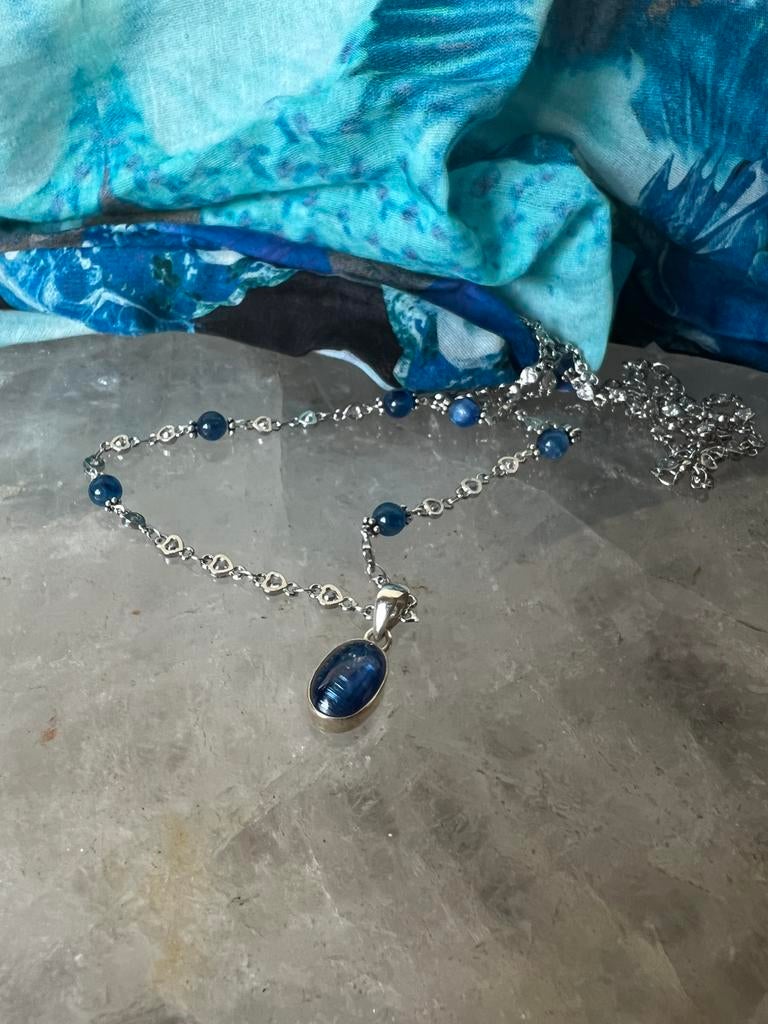 Kyaniet beschermt geluk intuïtie hoge trilling uniek magie, Blauw, Nieuw, Ophalen of Verzenden, Verstelbaar