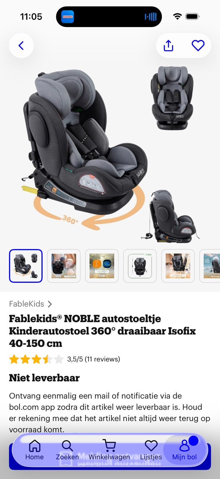 Autostoel, Autogordel, 15 t/m 36 kg, Zo goed als nieuw, Ophalen