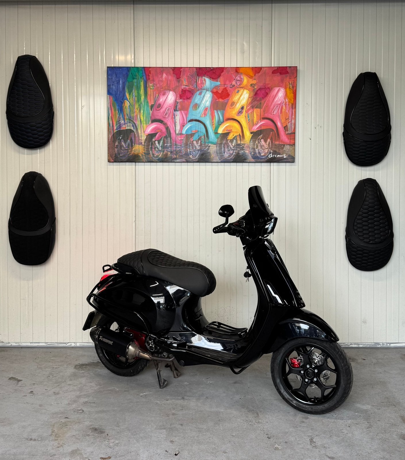 Vespa sprint custom kleur, dubbel disk, akrapovic, Fietsen en Brommers, Scooters | Vespa, Ophalen, Overige modellen, Maximaal 45 km/u