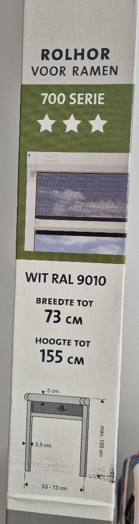 [NIEUW] Bruynzeel rolhor raam S700 73x155 cm wit, Doe-het-zelf en Verbouw, Ophalen, Minder dan 80 cm, Overige typen, Minder dan 200 cm