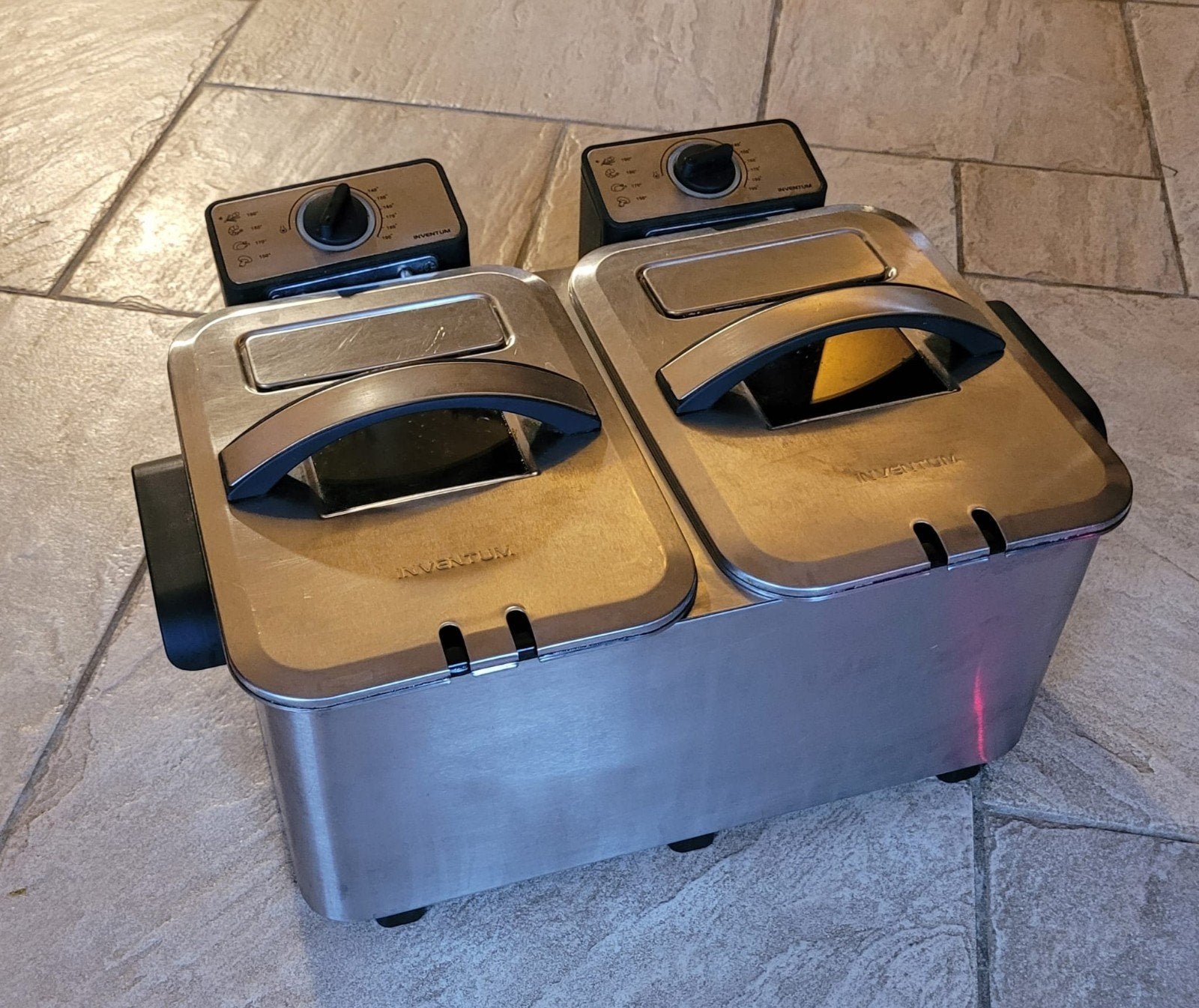 Inventum duo friteuse type GF 750, 4 liter of meer, Ophalen of Verzenden