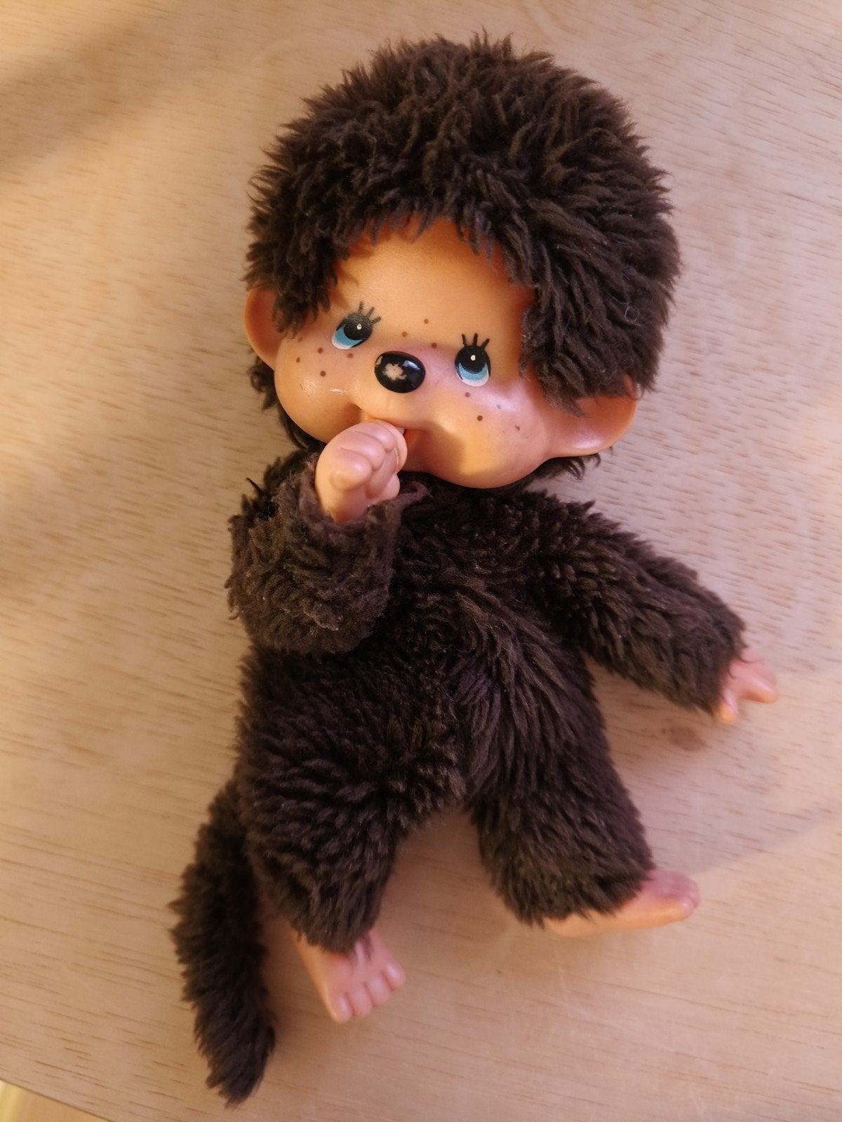 Vintage Monchhichi knuffel aapje - bruin, Overige merken, Overige karakters, Ophalen of Verzenden, Zo goed als nieuw