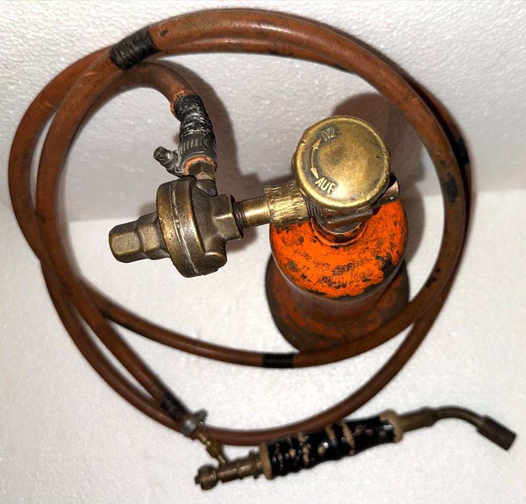 Vintage Soldeerbrander Set - Antieke Lasapparatuur, Doe-het-zelf en Verbouw, Ophalen of Verzenden, Gebruikt, Minder dan 150 ampère