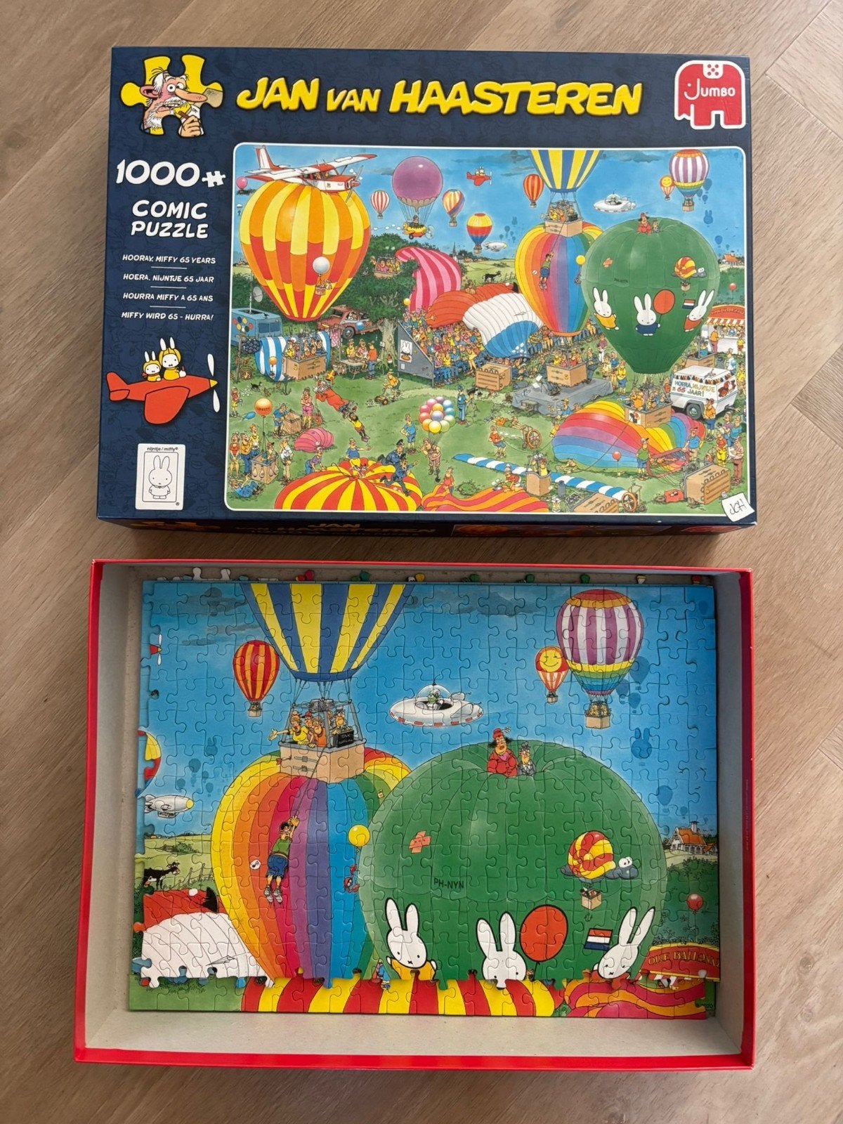 Jan van Haasteren 1000+ stukjes - Nijntje 65 jaar, Ophalen, 500 t/m 1500 stukjes, Zo goed als nieuw, Legpuzzel