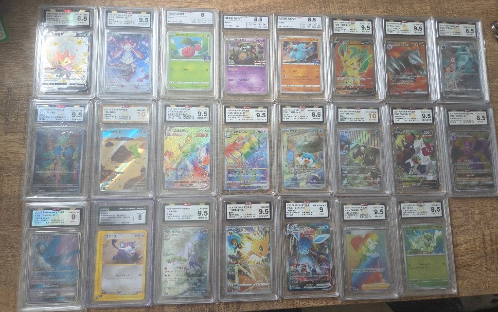 23 slabs Pokemon, Hobby en Vrije tijd, Verzamelkaartspellen | Pokémon, Ophalen, Zo goed als nieuw, Meerdere kaarten, Foil