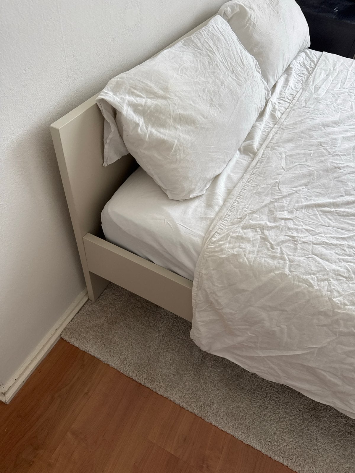Ikea Malm bed (140x200) met Vesteroy matras, Ophalen, Gebruikt, Wit, Tweepersoons