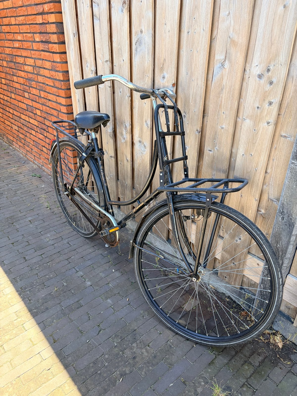 Omafiets met transportrek (opknapper), 53 tot 56 cm, Ophalen, Gebruikt, Terugtraprem
