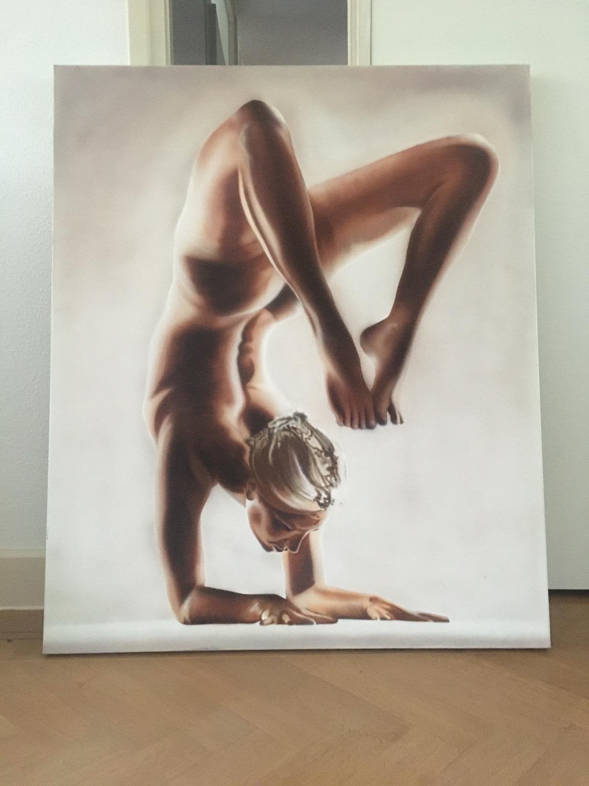 Schilderij Vrischikasana, Ophalen of Verzenden, Zo goed als nieuw, Schilderij