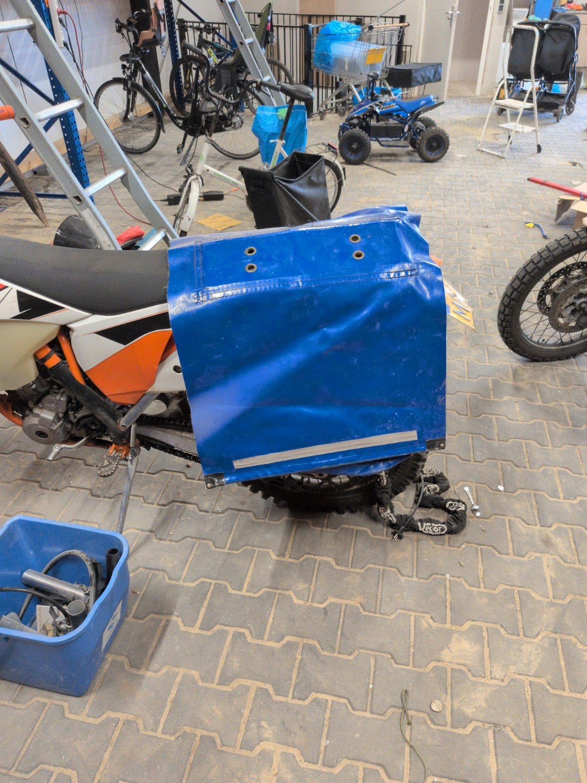 Fietstas voor kranten of folders - Blauw, Ophalen, Gebruikt