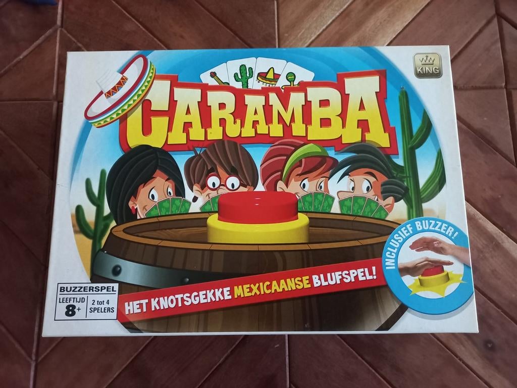 Caramba gezelschapsspel, Hobby en Vrije tijd, Gezelschapsspellen | Bordspellen, Een of twee spelers, Ophalen of Verzenden, Zo goed als nieuw