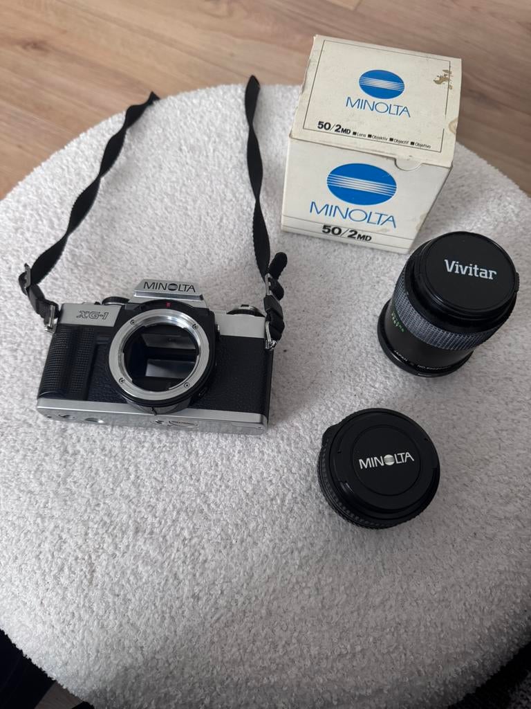 Minolta XG-1 camera, Audio, Tv en Foto, Fotocamera's Analoog, Ophalen of Verzenden, Zo goed als nieuw, Spiegelreflex, Minolta