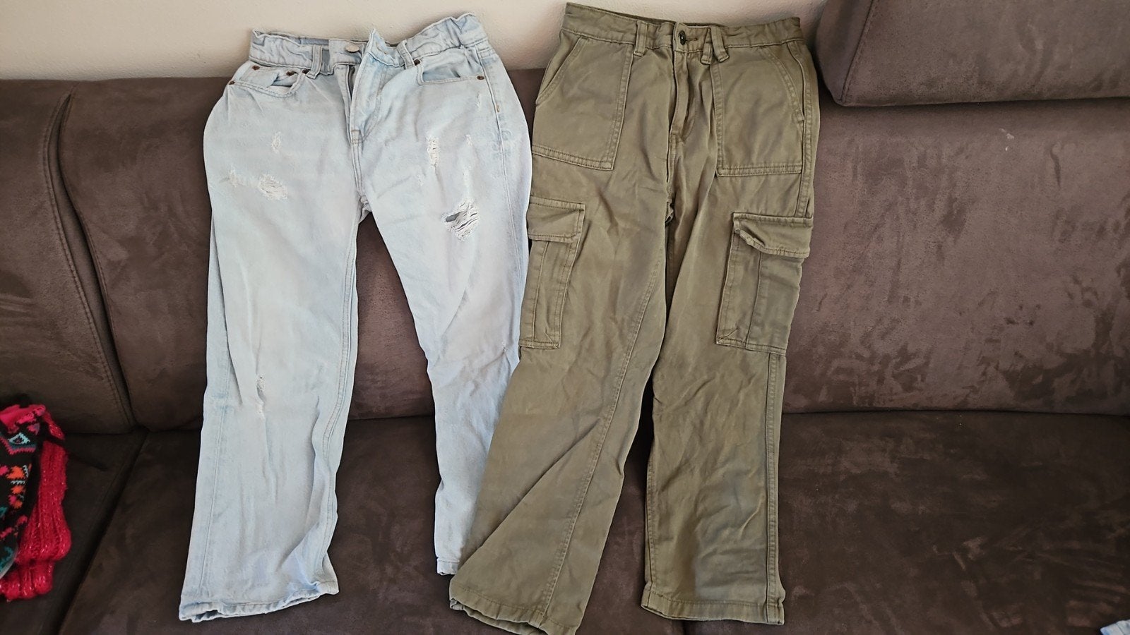 stoere meiden broeken 134-140, Kinderen en Baby's, Ophalen of Verzenden, Gebruikt, Meisje, Broek