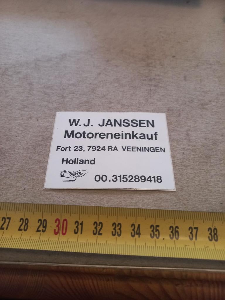 W j janssen motoreneinkauf veeningen, Ophalen of Verzenden, Zo goed als nieuw