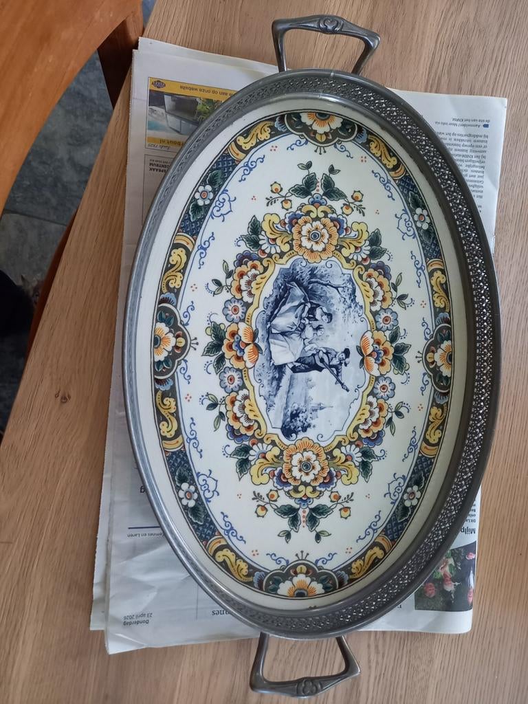 Dienblad, Antiek en Kunst, Antiek | Wandborden en Tegels, Ophalen of Verzenden
