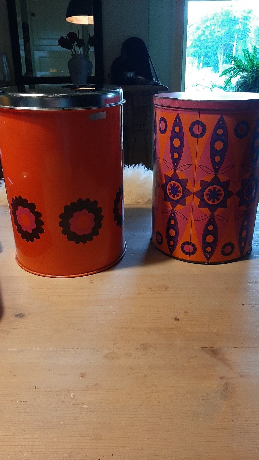 2 Vintage retro voorraad bussen, Verzamelen, Ophalen, Overige