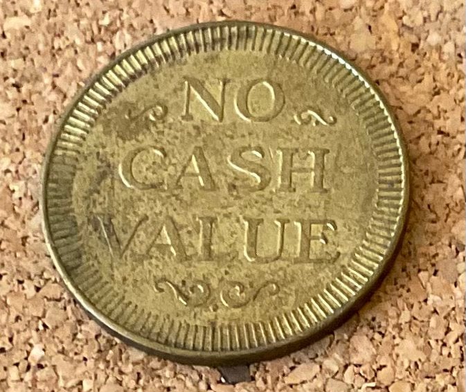 Penning - USA - NO CASH VALUE / Dollar teken, Postzegels en Munten, Penningen en Medailles, Ophalen of Verzenden, Overige materialen